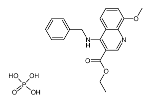 ethyl 4-(benzylamino)-8-methoxyquinoline-3-carboxylate phosphate Structure