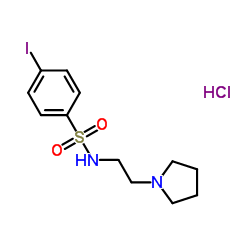 4-IODO-N-(2-PYRROLIDIN-1-YL-ETHYL)-BENZENESULFONAMIDE HYDROCHLORIDE Structure