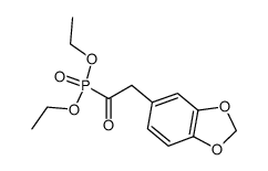 diethyl (2-(benzo[d][1,3]dioxol-5-yl)acetyl)phosphonate结构式