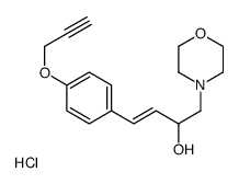 4-Morpholineethanol, alpha-(p-(2-propynyloxy)styryl)-, hydrochloride structure