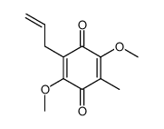 6-allyl-2,4-dimethoxy-3-methyl-1,4-benzoquinone结构式