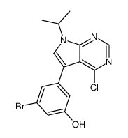 3-bromo-5-(4-chloro-7-isopropyl-7H-pyrrolo[2,3-d]pyrimidin-5-yl)phenol Structure