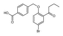 4-[(4-bromo-2-butanoylphenoxy)methyl]benzoic acid结构式