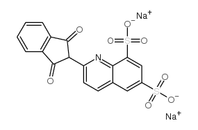 disodium 2-(1,3-dioxoinden-2-yl)quinoline-6,8-disulfonate结构式