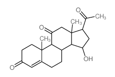 Pregn-4-ene-3,11,20-trione,15-hydroxy-, (15a)-(9CI)结构式