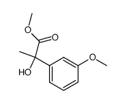 (+/-)-methyl 2-hydroxy-2-(3-methoxyphenyl)propionate Structure