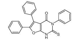 3,5,6-triphenyl-2-sulfanylidene-1H-furo[2,3-d]pyrimidin-4-one结构式