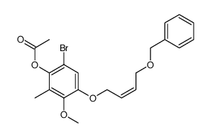 Acetic acid 4-((Z)-4-benzyloxy-but-2-enyloxy)-6-bromo-3-methoxy-2-methyl-phenyl ester Structure