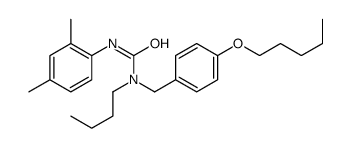 1-butyl-3-(2,4-dimethylphenyl)-1-[(4-pentoxyphenyl)methyl]urea结构式