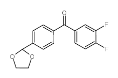 3,4-DIFLUORO-4'-(1,3-DIOXOLAN-2-YL)BENZOPHENONE结构式