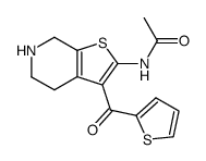 N-(3-(thiophene-2-carbonyl)-4,5,6,7-tetrahydrothieno[2,3-c]pyridin-2-yl)acetamide Structure