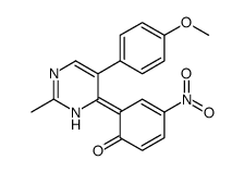 6-[5-(4-methoxyphenyl)-2-methyl-1H-pyrimidin-6-ylidene]-4-nitrocyclohexa-2,4-dien-1-one结构式