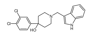 4-(3,4-dichlorophenyl)-1-(1H-indol-3-ylmethyl)piperidin-4-ol Structure