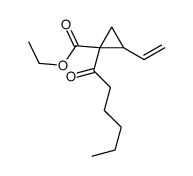 ethyl 2-ethenyl-1-hexanoylcyclopropane-1-carboxylate Structure