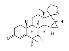 18-methyl-6β,7β,15β,16β-dimethylene-19-nor-20-spirox-4-en-3-one Structure