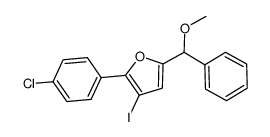 2-(4-chlorophenyl)-3-iodo-5-[methoxy(phenyl)methyl]furan Structure