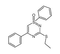 3-ethylthio-1,5-diphenyl-1H-1λ4,2,4-thiadiazine 1-oxide结构式