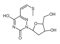 2-[(2R,4S,5R)-4-hydroxy-5-(hydroxymethyl)oxolan-2-yl]-6-[(E)-2-methylsulfanylethenyl]-1,2,4-triazine-3,5-dione Structure