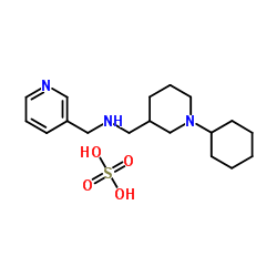 1-(1-Cyclohexyl-3-piperidinyl)-N-(3-pyridinylmethyl)methanamine sulfate (1:1)结构式