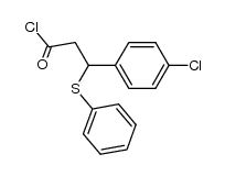 3-(4-chlorophenyl)-3-(phenylthio)propanoyl chloride结构式