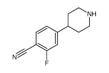 2-FLUORO-4-(PIPERIDIN-4-YL)BENZONITRILE structure