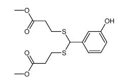 dimethyl 5-(3-hydroxyphenyl)-4,6-dithianonanedioate结构式