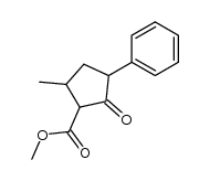 methyl 5-methyl-2-oxo-3-phenylcyclopentanecarboxylate结构式