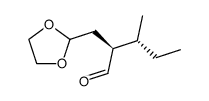 (2RS,3S)-2-(2-ethanediyldioxyethyl)-3-methylpentanal结构式