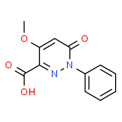 4-Methoxy-6-oxo-1-phenyl-1,6-dihydropyridazine-3-carboxylic acid结构式