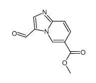 3-Formyl-imidazo[1,2-a]pyridine-6-carboxylic acid methyl ester结构式