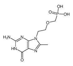 [2-(2-Amino-8-methyl-6-oxo-1,6-dihydro-purin-9-yl)-ethoxymethyl]-phosphonic acid结构式