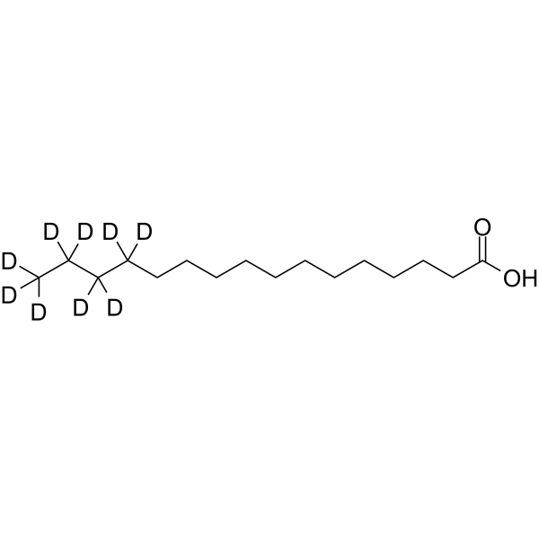 (13,13,14,14,15,15,16,16,16-2H9)Hexadecanoic acid Structure