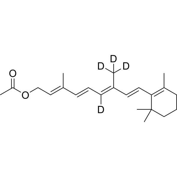 维生素A乙酸酯-d4结构式