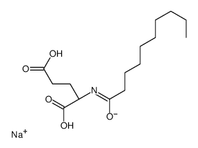 sodium,(2S)-2-(decanoylamino)pentanedioate,hydron结构式