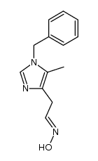 2-[5-methyl-1-(phenylmethyl)-1H-imidazol-4-yl]ethanone oxime结构式