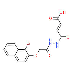 (E)-4-(2-{2-[(1-bromo-2-naphthyl)oxy]acetyl}hydrazino)-4-oxo-2-butenoic acid结构式