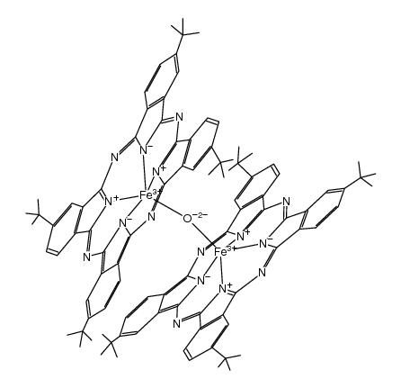 (μ-oxo)bis[(tetra-tert-butylphthalocyaninato)iron(III)]结构式