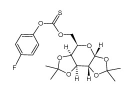 1,2:3,4-Di-O-isopropylidene-D-galactopyranose-6-O-(4-fluorophenyl)thionocarbonate Structure