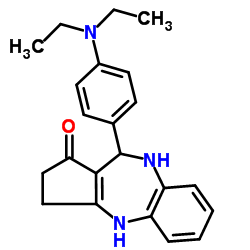 10-[4-(Diethylamino)phenyl]-3,4,9,10-tetrahydrobenzo[b]cyclopenta[e][1,4]diazepin-1(2H)-one structure