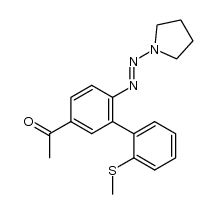 1-(2'-(methylthio)-6-(pyrrolidin-1-yldiazenyl)-[1,1'-biphenyl]-3-yl)ethanone Structure