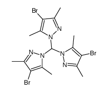 1-[bis(4-bromo-3,5-dimethylpyrazol-1-yl)methyl]-4-bromo-3,5-dimethylpyrazole Structure