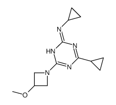 N,4-dicyclopropyl-6-(3-methoxyazetidin-1-yl)-1,3,5-triazin-2-amine结构式