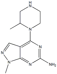 1-Methyl-4-(2-methyl-piperazin-1-yl)-1H-pyrazolo[3,4-d]pyrimidin-6-ylamine Structure