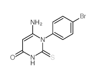 4(1H)-Pyrimidinone,6-amino-1-(4-bromophenyl)-2,3-dihydro-2-thioxo-结构式