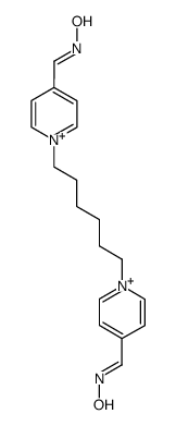 4,4'-bis-(hydroxyimino-methyl)-1,1'-hexane-1,6-diyl-bis-pyridinium Structure