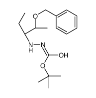 2-Methyl-2-propanyl 2-[(2S,3S)-2-(benzyloxy)-3-pentanyl]hydrazine carboxylate结构式