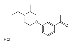 2-(3-acetylphenoxy)ethyl-di(propan-2-yl)azanium,chloride Structure