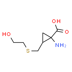 Cyclopropanecarboxylic acid, 1-amino-2-[[(2-hydroxyethyl)thio]methyl]-, Structure