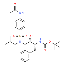 ((2R,3R)-4-(4-乙酰氨基-N-异丁基苯基磺酰氨基)-3-羟基-1-苯基丁-2-基)氨基甲酸叔丁酯图片