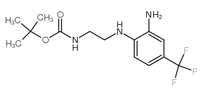 (2-((2-氨基-4-(三氟甲基)苯基)氨基)乙基)氨基甲酸叔丁酯结构式